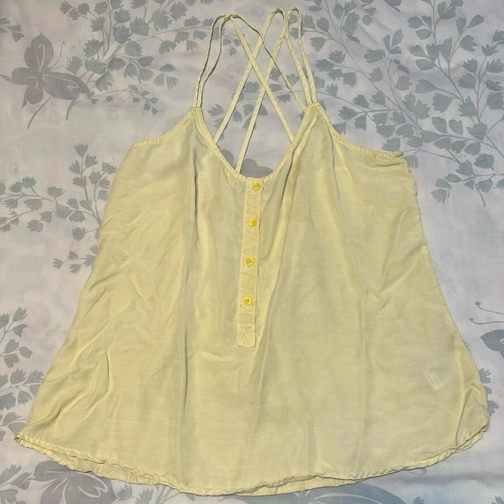 Anthropologie Cloth & Stone Yellow Tank Top